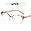 Armação de Óculos Tr90 Anti-Luz Azul para Mulheres, Estilo Coreano Retrô Gatinho Armação Plana, Moda Trendy para Estudantes, Pode Ser Equipado com Lentes para Miopia