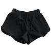 Shorts canelados de seda gelada para mulheres, estilo coreano de verão, corte solto, cintura elástica, calças de perna larga, shorts esportivos modeladores, roupas femininas