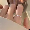 Anillos de Corazón Dulces en Capas para Mujer, Estilo Simple y Genial, Anillos Abiertos Versátiles, Anillos de Dedo Índice Modernos y Elegantes