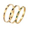 Pulsera de Acero de Titanio Diamante Cuadrado Zirconia Pulsera Niñas Moda de Alto Sentido Lujo Ligero Europeo y Americano No se Cae Pulsera de 18k Joyería