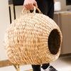 Cesta de Armazenamento Personalizada para Brinquedos de Pet Transfronteiriça, Cesta de Armazenamento em Jacinto em Formato de Osso, Cesta de Armazenamento Diversos Tecida com Grama de Cabacinho