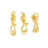 Hebilla S de Plata S925 Chapada en Oro Estilo Antiguo Tara S Accesorio Pequeño DIY Moda Estilo Étnico Hebilla Qingyi Tocado Accesorio Pequeño