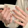 Unhas de Primavera e Verão Senso Avançado Livro Vermelho Pequeno Explosões Adesivo de Unha Amor Strass Spice Girl Usar Adesivo de Unha Postiça