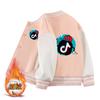 Abrigo de niño otoño e invierno Nuevo abrigo de niño de todo fósforo para niños medianos y grandes con forro polar de grosor medio, ropa de béisbol informal para niños