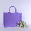 Bolsas de feltro personalizadas com diversos trabalhos manuais, bolsas tote de feltro como brindes corporativos, bolsas tote de grande capacidade com estampas integrais