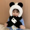 Sombrero y Bufanda de Peluche Todo en Uno para Niños para Otoño e Invierno, Sombrero con Protección para las Orejas para Niños, Conjunto Lindo de Dos Piezas de Dibujos Animados para Niñas
