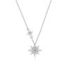 Collar de Plata con Estrella de Seis Puntas de Temperamento Cadena para Clavícula Plata Esterlina S925 Moissanita Cadena para Clavícula Suministro en Vivo de Douyin
