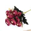 Buquê de simulação 9 cabeças rosa chá Camélia flor de simulação flor artificial mesa de jantar decoração de casa adereços de fotografia