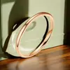 Anel de Aço Inoxidável para Mulheres, Design de Nicho de Alto Padrão, Estilo Ins Japonês e Coreano, Anel Simples da Moda, Anel de Titânio Ultra-Fino de 2mm para Mulheres