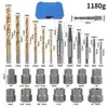 Juego de 26 Piezas de Extractores de Tornillos y Tuercas, Extractores de Tornillos Dañados, Herramientas de Extracción de Pernos de Hexágono para Tornillos Rotos