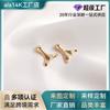 Colgante de Cola de Ballena Sirena Cubierto de Oro de 14K que Conserva el Color DIY Pulsera Hecha a Mano Collar Clavícula Pendientes Accesorios