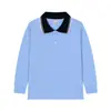 Camisa polo de manga larga para niño, uniforme escolar de algodón para niños, uniforme de preescolar con cuello para niñas, camisa base blanca, envío directo de una pieza
