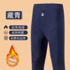 Pantalones Leggings de Invierno para Hombre Extra Grandes, Forrados de Polar, Color Camello, Cálidos, de Cintura Alta, Elásticos, Engrosados, a Prueba de Frío y Calor, de Algodón, Tallas Grandes