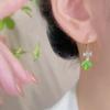 Pendientes de hebilla de lujo, ligeros, delicados y de alta calidad con diseño de mariposa de cristal de Corea del Sur