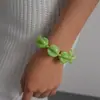 Colar Circular Spliced de Acrílico Camada Dupla Estilo Europeu e Americano, Vintage, Único, Corrente de Clavícula Moderna, Joia de Nicho de Alto Padrão para Mulheres