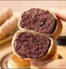 Masa Fina, Relleno RicoPasteles de Camote, Cebada y Frijol Rojo, Snacks de Pan, Desayuno Nutritivo para Estudiantes, Snacks de Ocio