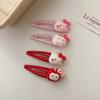 Horquilla para el cabello de corazón para niña, linda, de gatito KT, clip bb, clip para flequillo lateral, clip para cabello suelto, clip para cabello quebrado, accesorios para el cabello de estudiante, tocado
