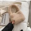 Bolso de Lana de Cordero Saint Mi Niche Nuevo Bolso de Mano para Mujer Bolso Tote Peludo Bolso Cubo de Peluche Cruzado