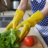 Guantes domésticos látex cocina lavavajillas duraderos finos lavandería impermeables cálidos goma