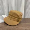 Gorra de Montar Plana con Pliegues, Color Liso, Logo Pequeño, Nueva 2026, Estilo Retro Distressed Casual, Adelgazante de Rostro, Para Cabezas Grandes, Gorra de Periódico