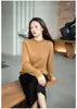Suéter de cachemira para mujer, cuello alto medio, 100% cachemira, de la Fábrica de Tejidos Puyuan, manga larga, tejido de punto, suéter de capa base