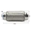 Manguera de Escape para Grupo Electrógeno de Fábrica Original 321 Acero Inoxidable Resistente a Altas Temperaturas Amortiguador de Vibraciones Tubo de Escape Sección Corrugada Comercio Exterior
