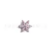 Pendientes de Aleación de Titanio F136 con Forma de Pétalo de Seis Puntas Titanio G23 Rosca Interna Tachuelas para Labio Tachuelas para Cartílago Piercing Joyería