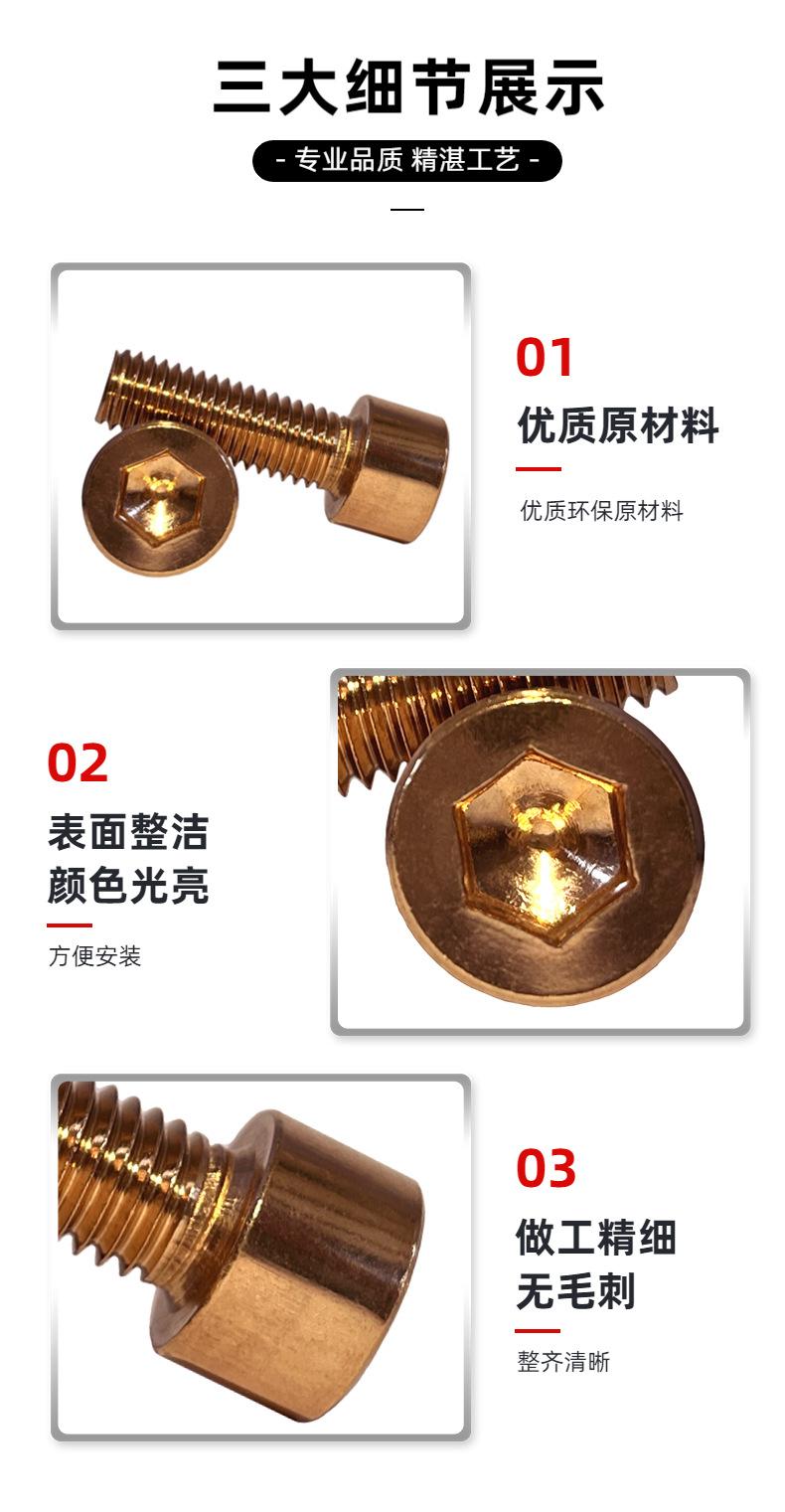 硅青铜内六角圆柱头螺钉细节