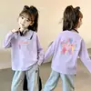 Otoño Primavera 2026 Nuevo Top Elegante de Manga Larga de Otoño para Niñas Ropa de Otoño Camiseta Base de Algodón Puro para Niñas