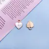 Mezcla 25 Gotas de Aceite Corazón de Amor Blanco/Azul/Morado/Negro/Rosa Colgante de Aleación en Forma de Corazón de 5 Colores Accesorios