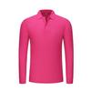 Camiseta Polo de Manga Comprida Pesada 200g com Lapela Cor Pura Top para Homens e Mulheres Atacado Bordado Estampa Novo Estilo