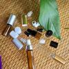 Mini Frasco Conta-gotas para Skincare, Perfume, Frasco Spray para Óleo Essencial, Frasco de Amostra para Sementes de Pólen, Frasco com Rolo Micro