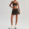 Falda de tenis de golf transfronteriza con bolsillos, anti-exposición, conjunto para bádminton, fitness, correr al aire libre, yoga para mujer 3031