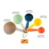 Juego de 10 cucharas medidoras coloridas para hornear en casa con báscula, cuchara para condimentos, cuchara para café, taza medidora de plástico, juego de cucharas medidoras