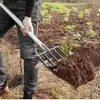 Herramientas de jardinería, horquillas de acero para labrar, herramientas agrícolas para aflojar la tierra, herramientas para cavar en tierra dura para exteriores, herramientas para labrar campos de ajo, horquillas de hierro de cuatro puntas para desbrozar la tierra