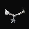 Pulseira de bola oca banhada a prata estilo coreano pulseira de prata sintética estilo étnico sino golfinho estrela de cinco pontas pulseira de prata Miao presente