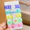 Toalla acrílica de dibujos animados para niña, anillo para el intestino grueso, color arcoíris, bonitos y cálidos accesorios para el cabello