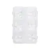 Decoraciones Navideñas para Uñas Copo de Nieve Blanco Decoración Navideña Árbol de Perlas Adornos de Resina para Uñas Pequeños Accesorios Caja de 6 Compartimentos