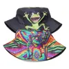 Sombreros de Sol de Primavera y Verano Europeos y Americanos de Amazon Temu Transfronterizos, Sombrero de Pescador Versátil Casual para Exteriores, Sombrero de Cubo de Dibujos Animados de Rana para Mujer