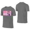 Algodão Transfronteiriço t Rosa Americano Charlie Kirk Camiseta Masculina Feminina Casual Gola Redonda Manga Curta