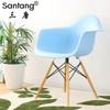 Silla con Reposabrazos Grande Eames San Tang, Silla de Comedor de Ocio para Restaurante, Silla de Plástico para Cafetería de Bar, Lujo Ligero