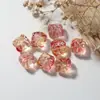 Colgante de León de Vidrio de 12 mm Cuentas Espaciadoras de Agujero Recto Materiales para Pulsera Collar Hecho a Mano DIY