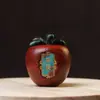 Adorno de Madera Portátil de Mano, Forma de Caqui, para Escritorio de Oficina o Mesa de Té, Adecuado para Hombres y Mujeres, Accesorio Retorcido a Mano