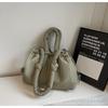 Bolso Cubo Casual de Gran Capacidad Coreano 2026 Nuevo Elegante Nicho Bolsa Nube Bolso de Mano de Tela Bolso de Hombro Cruzado