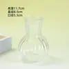 Vaso de vidro grande e colorido para mesa de sala de estar, adequado para flores hidropônicas, vaso decorativo de vidro simples e fresco