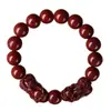 Pulsera de Cinabrio para la Buena Suerte, Pulsera Pixiu para la Paz y la Riqueza, Adecuada para el Año de Nacimiento, Pulsera de Regalo Unisex, Al Por Mayor