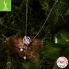 Colar Original Yinziyun de Moissanita de Um Quilate Planeta Dinâmico Moissanita Radiante e Brilhante Corrente para Clavícula de Prata de Lei S925