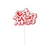 Decoración para insertar en tarjeta de pastel de confesión del Día de San Valentín Qixi Red social en nombre del amor Te conoceré el resto de mi vida Inserto de tarjeta para hornear