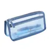 Estuche de Malla Transparente de Fábrica Bolsa de Papelería de Doble Capa Gran Capacidad Simple Especial para Examen de Estudiante Estuche de Lápices de Alta Apariencia