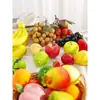 Adornos de frutas simuladas, cubiertas de plástico para verduras, manzanas y plátanos decorativos falsos, modelos educativos, accesorios para fotografía, decoraciones para gabinetes.
